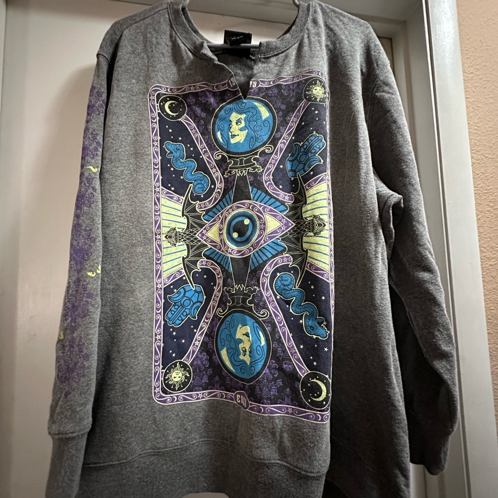 Torrid Gray Crew Neck Sweater “Haunted Mansion”